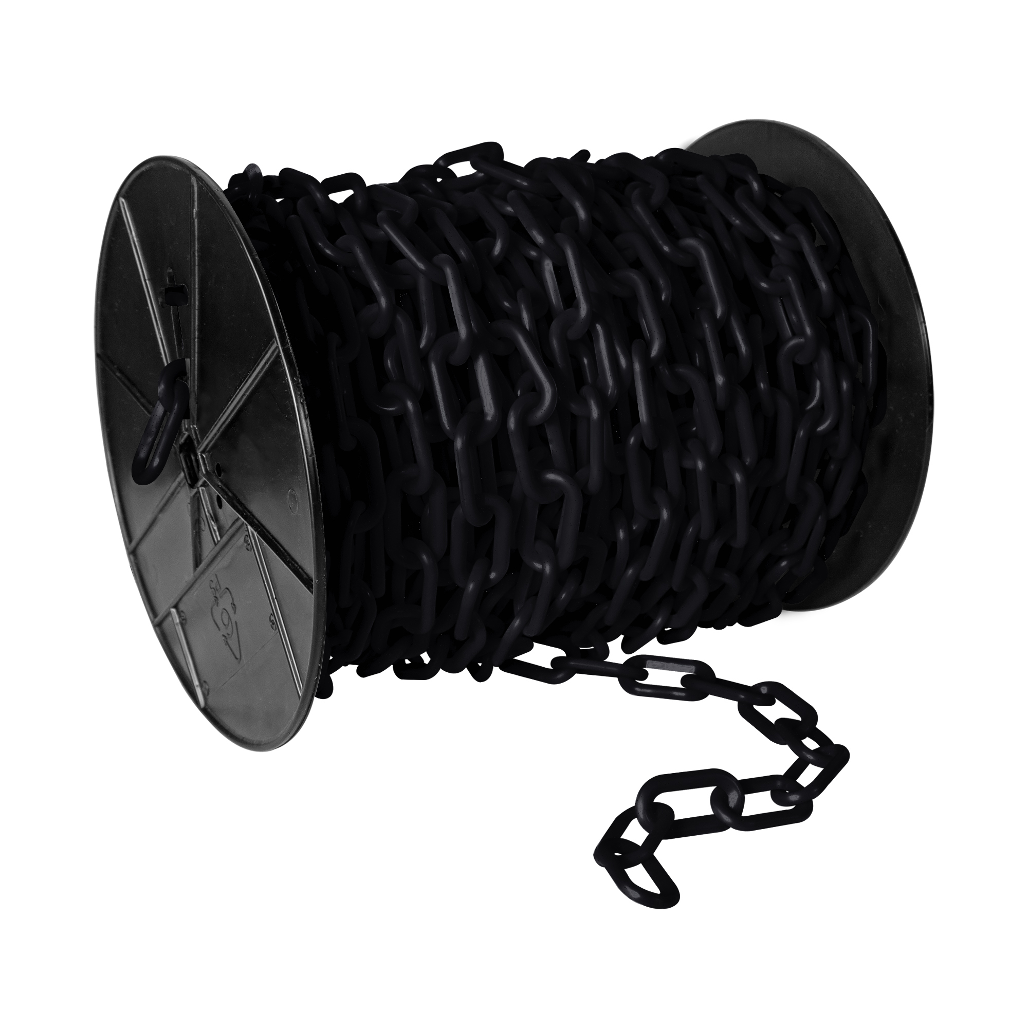 Mr. Chain Plastic Safety Chain — 2in. x 125ft., High-Density Polyethylene, UV Resistant, Black, Model# 50103